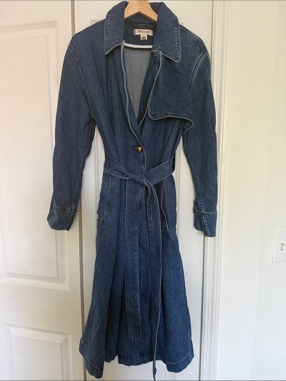 NWOT Madewell Denim Trench Jacket